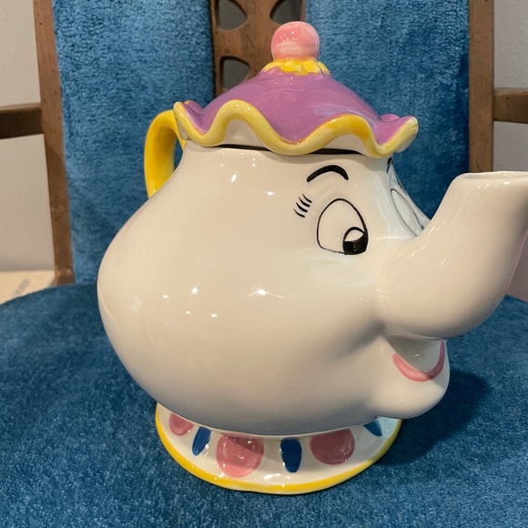 Vintage Treasure Craft 1990s Disney Beauty & the Beast Tea Pot Mrs. Potts - Picture 2 of 10